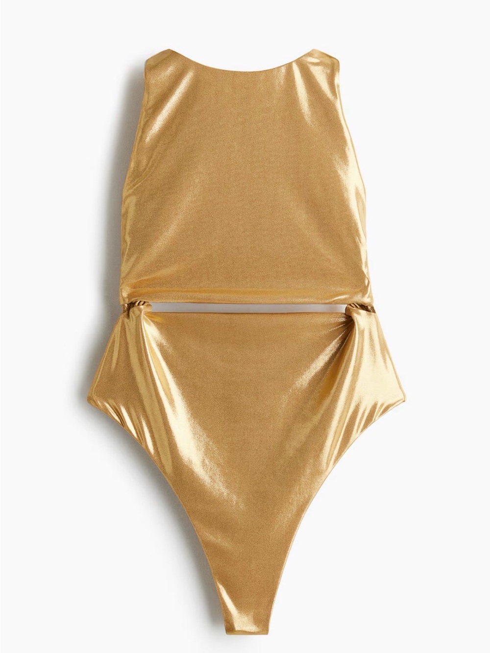 H&M Studio Metallic Gold One-Piece Swimsuit